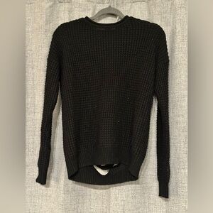 Forever 21 Black Textured Turtleneck Sweater